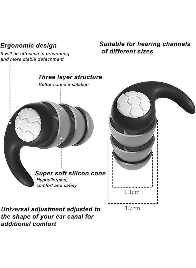 Sthxyfaith Ear Plugs for adluts – Ultra-Comfy Reusable Noise-Reducing Earplugs For Sleep Deep Focus swimming Travel Noise Sensitivity Flexible Hearing Protection Customizable Fit 33dB (SNR) Noise Reduction  - Image 3