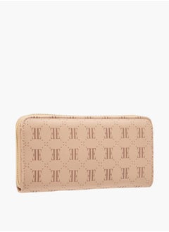 ELLE Women Monogram Floral Print Wallet with Zip Closure  - Image 2