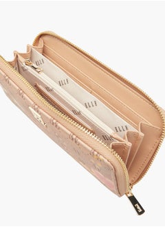ELLE Women Monogram Floral Print Wallet with Zip Closure  - Image 5