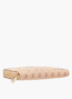 ELLE Women Monogram Floral Print Wallet with Zip Closure  - Image 4