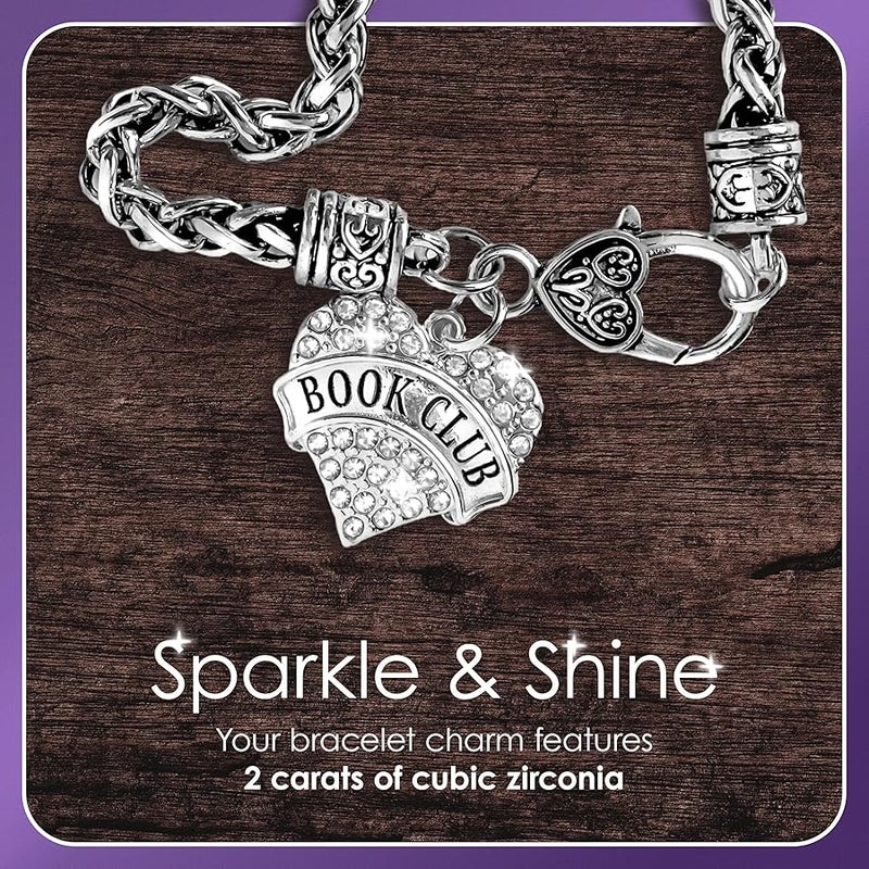 Inspired Silver - Silver Pave Heart Charm Bracelet with Cubic Zirconia Jewelry - Image 5