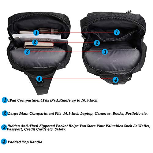 NICGID Sling Bags Chest Shoulder Backpacks, 13.3'' Laptop Backpack Crossbody Messenger Bag Travel Outdoor Men Women - Image 5