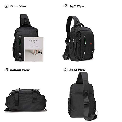 NICGID Sling Bags Chest Shoulder Backpacks, 13.3'' Laptop Backpack Crossbody Messenger Bag Travel Outdoor Men Women - Image 2