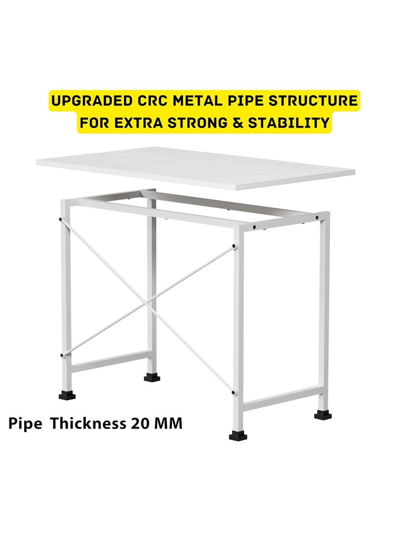 CATIVE CATIVE Study Table for Home and Office Computer Table for HomeOffice Table DesktopLaptop Table Office Desk Workstation 5 Year Warranty Milky White 100 CM  - Image 3