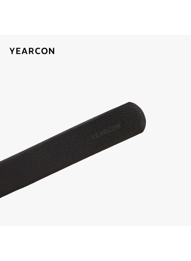 YEARCON Yierkang Automatic Buckle Leather Belt For Men, Suit Belt, Black Leather Belt, Valentine's Day Gift For Boyfriend Or Father - Image 4