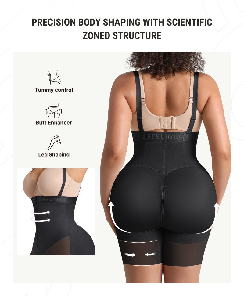 FeelinGirl Strapless Fajas Colombianas Moldeadoras for Women Shapewear Tummy Control Postpartum Faja Body Shaper Butt Lifter Black - Image 5