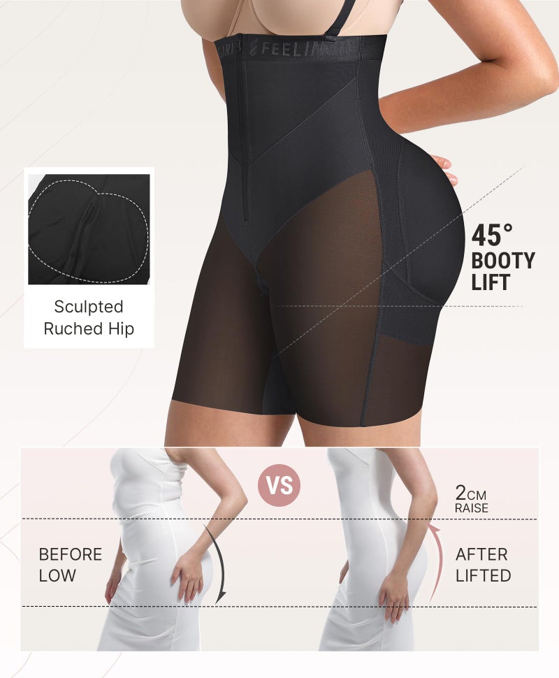 FeelinGirl Strapless Fajas Colombianas Moldeadoras for Women Shapewear Tummy Control Postpartum Faja Body Shaper Butt Lifter Black - Image 2