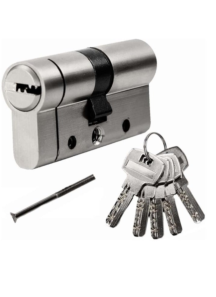 SEP 60mm(30/30) Anti-Snap Euro Door Lock Cylinder, High Security 6 Pin, Brass Body Stainless Steel Bar Enforced Anti-Drill Anti-Pick,Anti-Bump Door Barrel with 5 Keys  - Image 1