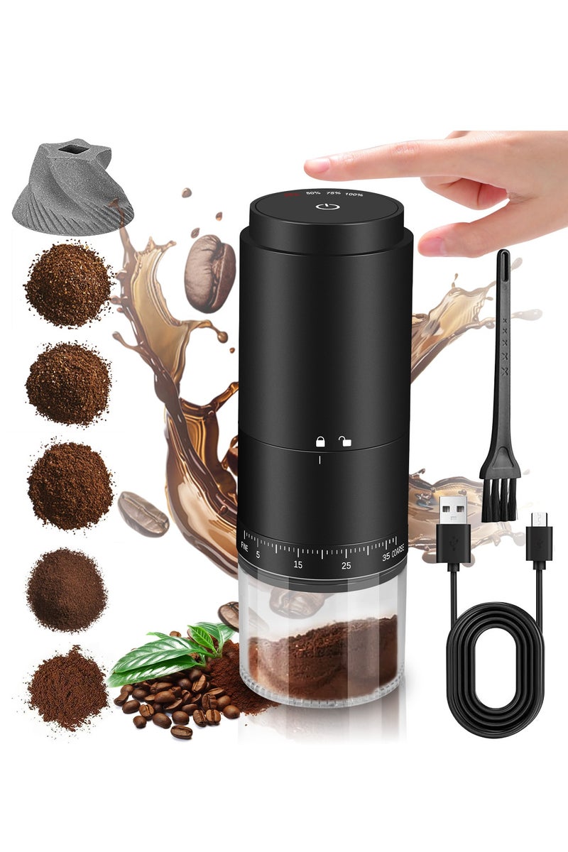 Necomi Electric Coffee Grinder, Upgraded Electric Grinder with Touch Screen, Portable Coffee Grinder, 38 Multiple External Adjustable Grinds Settings for Coffee Espresso French Press Electric Coffee Mill - Image 1