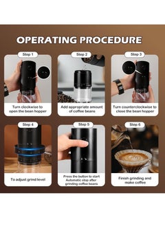 Necomi Electric Coffee Grinder Electric Grinder Electric Bean Mill Adjustable Grinds Settings for Coffee Espresso French Press Electric Coffee Mill  - Image 2