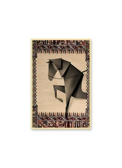 Marktna Canvas Wall Art For Wall Decoration Horses Design With A Hollow Golden Frame Size 120x80cm One Piece  - Image 2