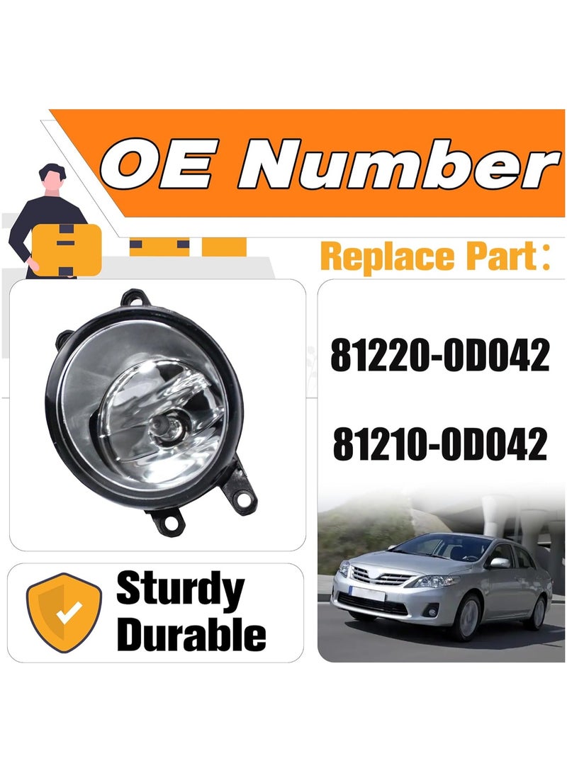 Elshafey Fog Lights Assembly Driving Fog Lights Lamps For Toyota Corolla 2009-2010 |Clear Lens Front Driving Lamps - Image 3