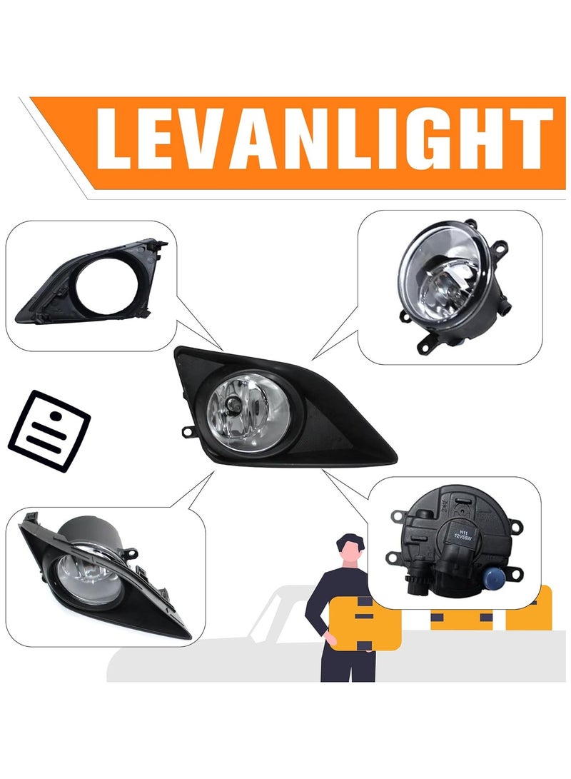 Elshafey Fog Lights Assembly Driving Fog Lights Lamps For Toyota Corolla 2009-2010 |Clear Lens Front Driving Lamps - Image 5