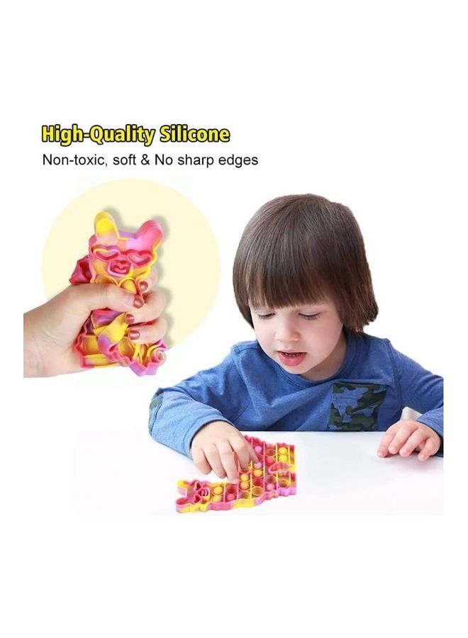 NIBEMINENT Fidget Pop Llama Silicone Bubble Sensory Anxiety Reliever decompression Squeeze Toy 6.3 X 5.5 0.59inch - Image 5