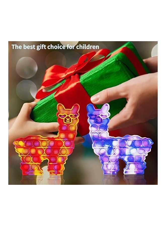 NIBEMINENT Fidget Pop Llama Silicone Bubble Sensory Anxiety Reliever decompression Squeeze Toy 6.3 X 5.5 0.59inch - Image 3