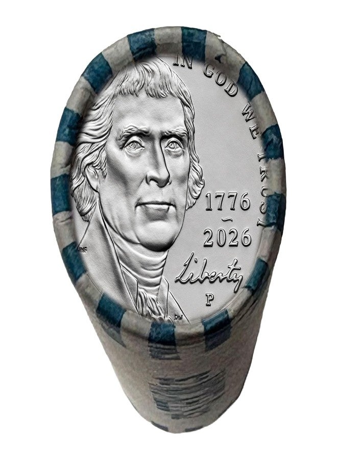 Merrick Mint Jefferson Nickel 1776-2026 America 250th Anniversary 1-Year Issue Uncirculated Roll Philadelphia Mint (P Mint) - Image 1