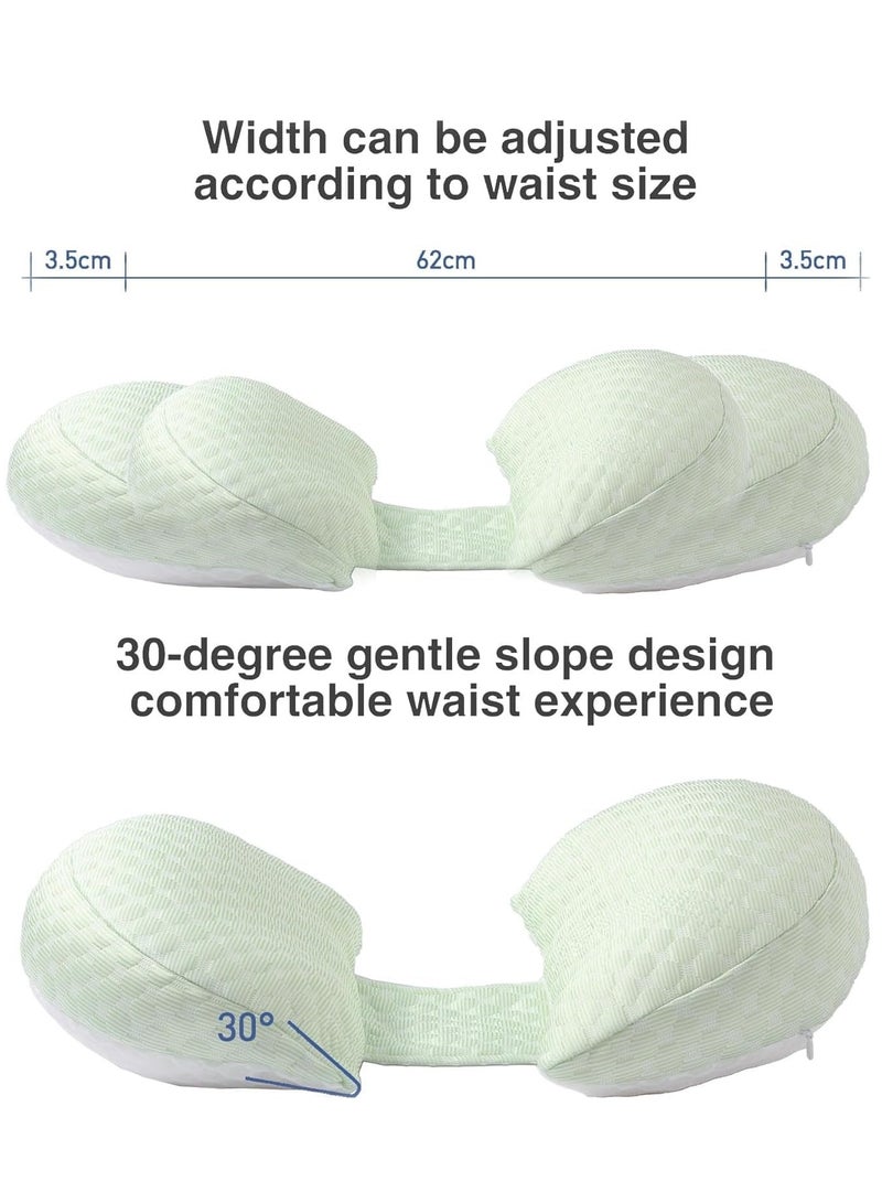 VUCATIN Maternity Pregnancy Pillow for Women Soft Pregnancy Body Pillow Back Hip Leg Support Maternity Pillow with Removable and Adjustable Pillow Cover  Maternity Sleep Pillow (Grey) - Image 3