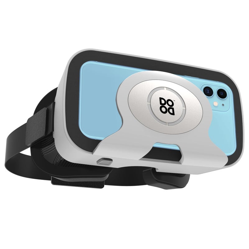 Dood VR Headset for Mobile with Touch on for Watching Movies,Playing Games Compatible with All Smartphones Upto 7 inches |15 Years Warranty(White) - Image 1