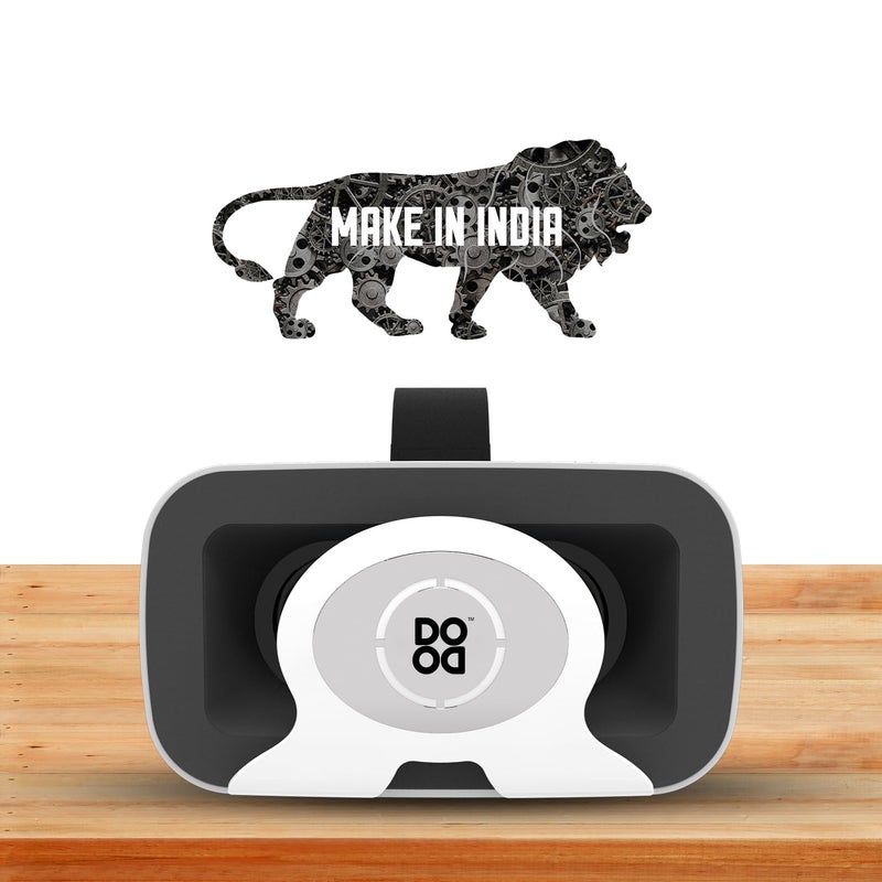 Dood VR Headset for Mobile with Touch on for Watching Movies,Playing Games Compatible with All Smartphones Upto 7 inches |15 Years Warranty(White) - Image 3