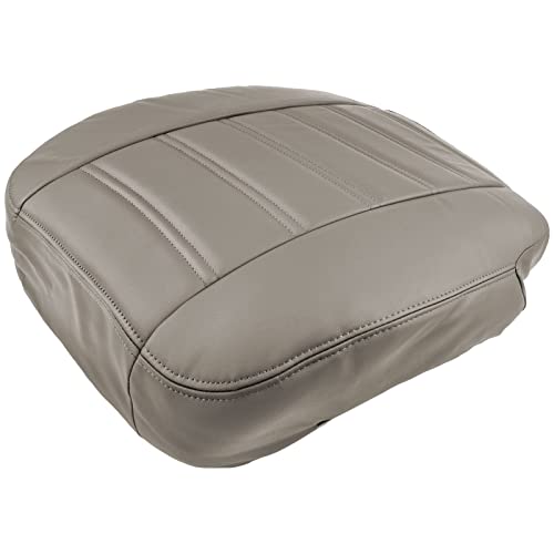 A-Premium Driver Bottom Synthetic Leather Seat Cover Wheat Gray Compatible with Hummer H2 2003 2004 2005 2006 2007 Front Driver Side - Image 1