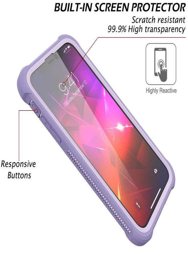 ديكسنور جراب Dexnor لهاتف iPhone 11 مع واقي شاشة، شفاف، متين، يوفر حماية كاملة للجسم بزاوية 360 درجة، مقاوم للصدمات، غطاء خلفي صلب مزدوج الطبقات شديد التحمل، مناسب لهاتف iPhone 11 مقاس 6.1 بوصة - بنفسجي - Image 4