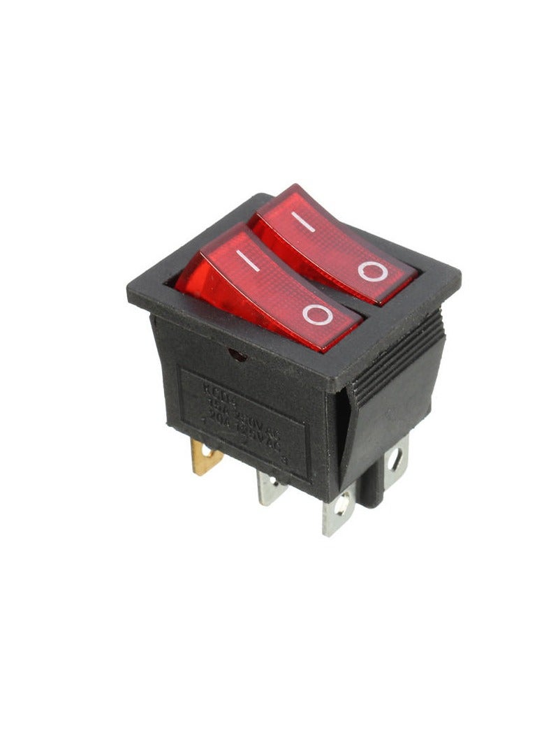 Generic Double-Row Rocker Switch 6 Pins 