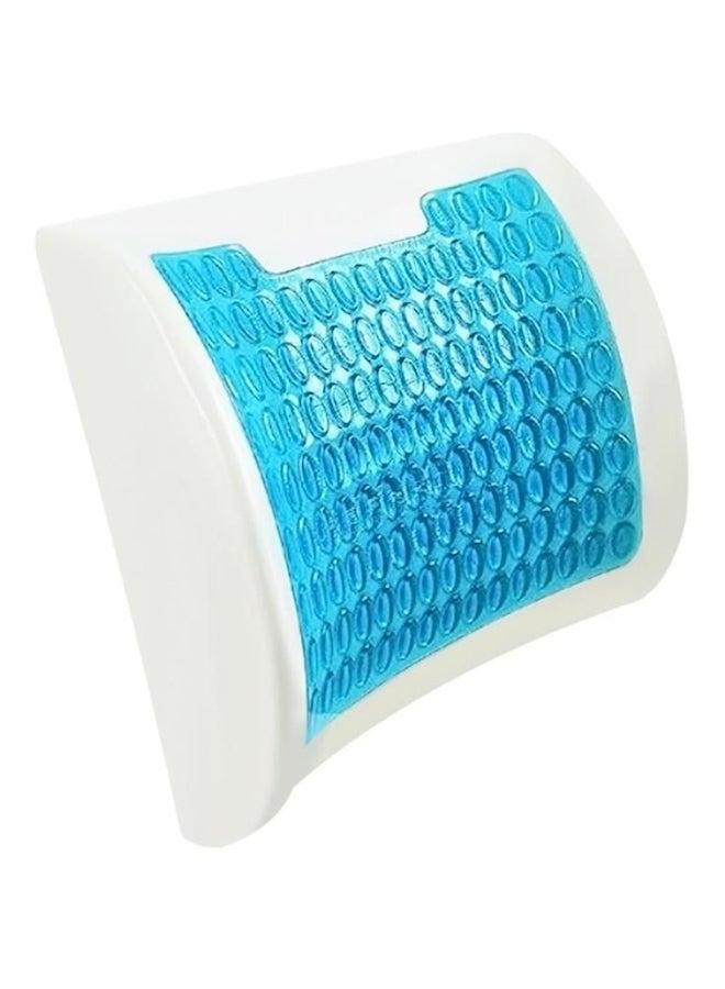 Memory Foam Lumbar Support Back Cushion Blue/White 32*34*12centimeter  - Image 1