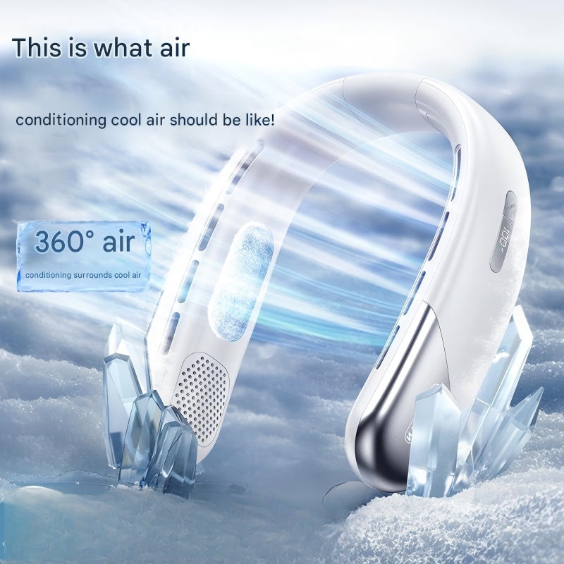 New Neck-Hanging Fan - Portable Hands-Free Cooling for Outdoor     Sports - Image 3