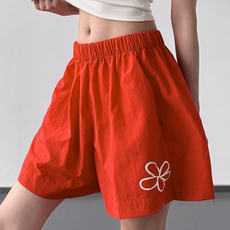Women's High-Waisted Wide-Leg Quick-Dry Floral Joggers - Image 3