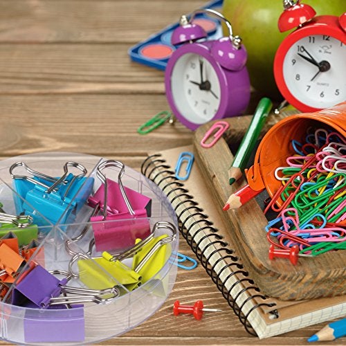 Office Style Colored Binder Clips, Assorted Size, 26 Pieces, Small - Image 4