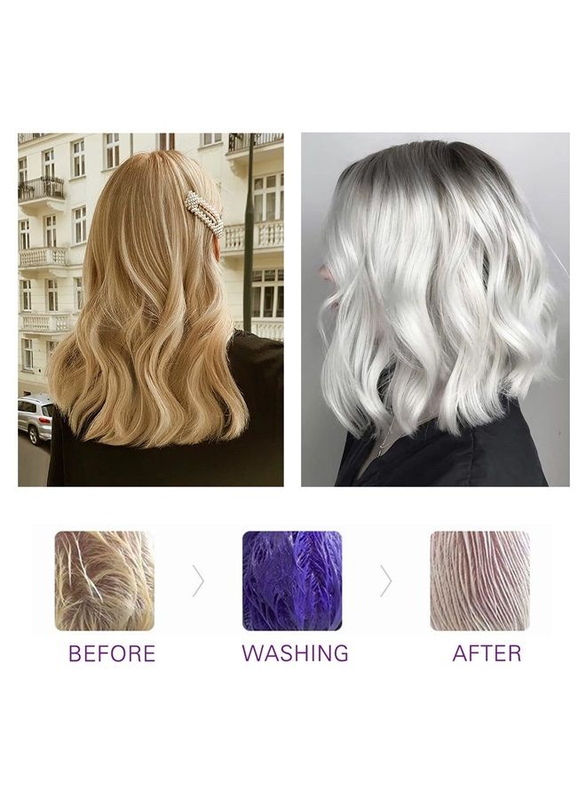 NUSPA 3 Minutes Purple Shampoo, Moisturizing Color Correction Sulfate Free Shampoo，No Yellow Shampoo for No Brass or Yellow - Argan Oil Keratin Infused,16.9OZ 
