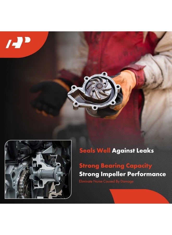 A-Premium Water Pump W/Gasket [DOHC, 6Cyl 2.8 3.0 3.6L] Compatible with Chevy & GMC & Cadillac & Buick & Pontiac & Saab & Suzuki & Saturn, for Camaro, Equinox, Colorado, SRX, LaCrosse, Allure & More - Image 4