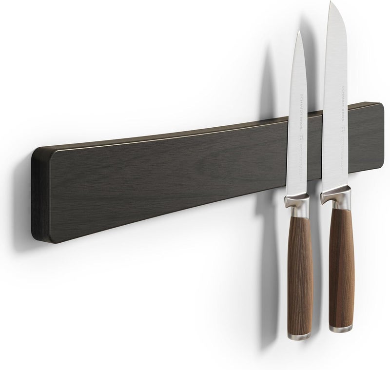 Wisuce Essentials Magnetic Knife Holder for Wall, 16" Acacia Wood No Drill Knife Magnet Strip Use as Tool Key Storage Knife Bar, Powerful Wall Mounted Magnetic Knife Rack for Refrigerator & Kitchen Utensil Organizer - Image 1