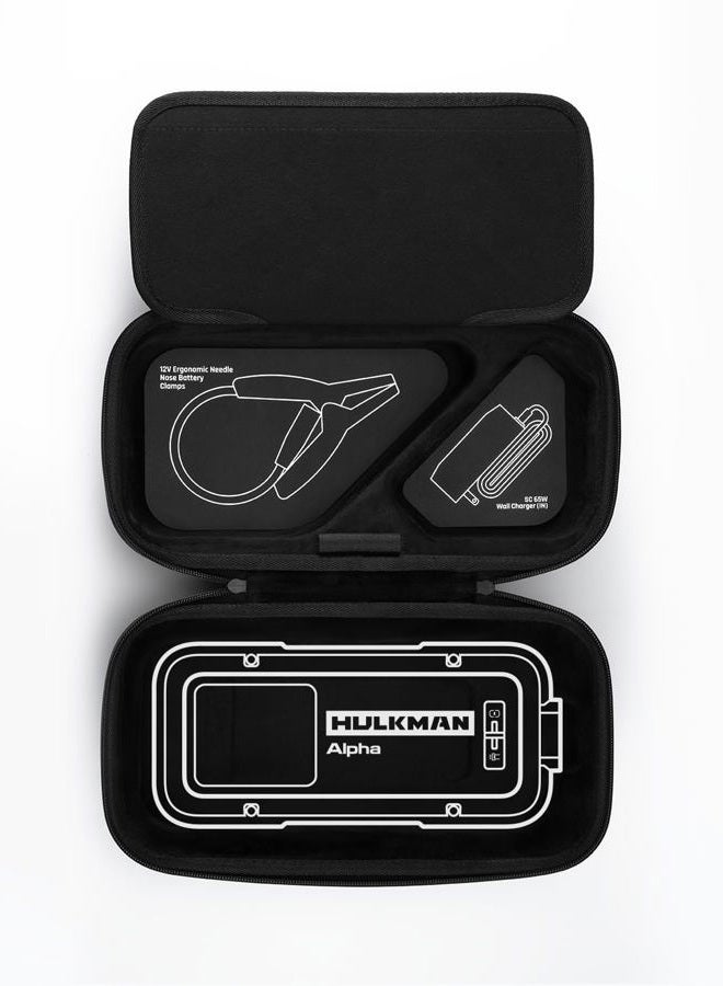 Hulkman Alpha Bagx Jump Starter Case, Hard EVA Protective Carrying Bag Compatible with Alpha 1000A/1250A Car Battery Jump Starters, Shockproof Water-Resistant Storage Organizer for Booster Cables - Image 2