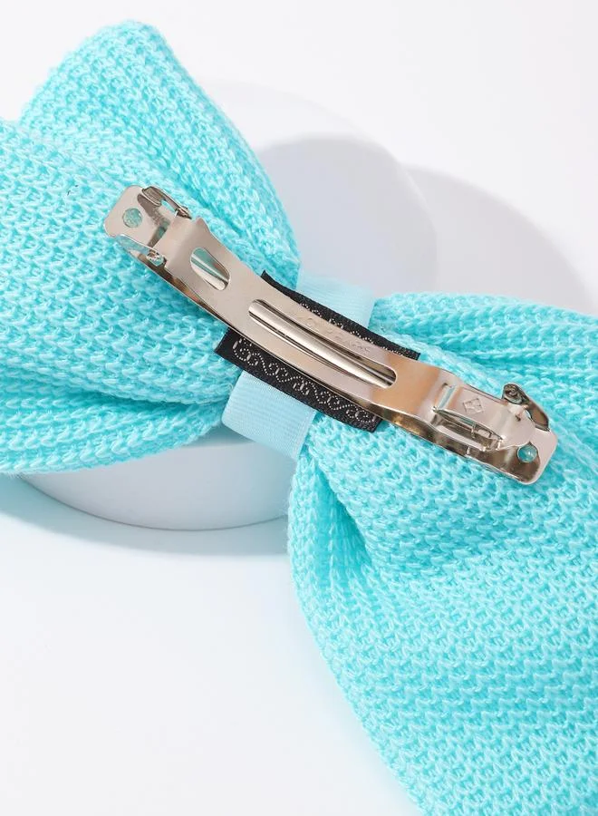 Take Two Blue Bow Hair Clip