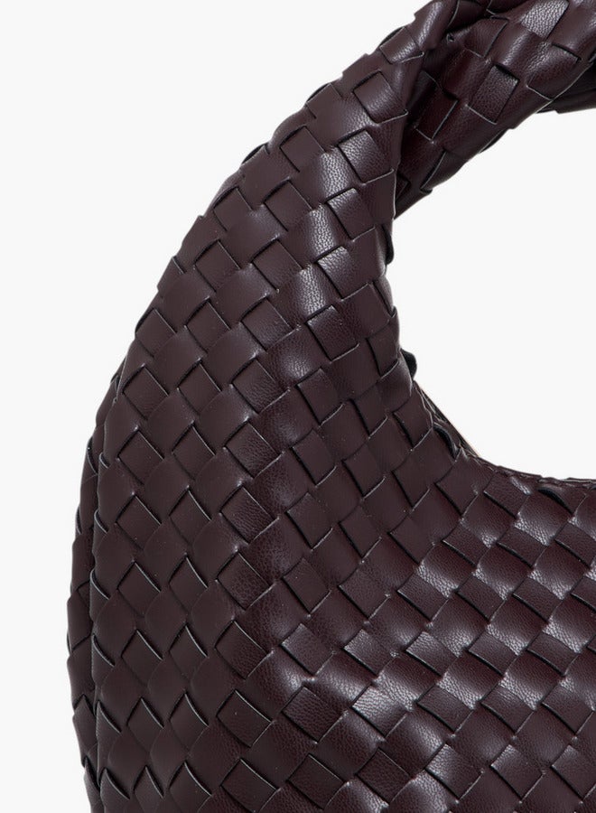 Flora Bella By Shoexpress Braided Hobo Bag with Handle and Zip Closure - Image 4