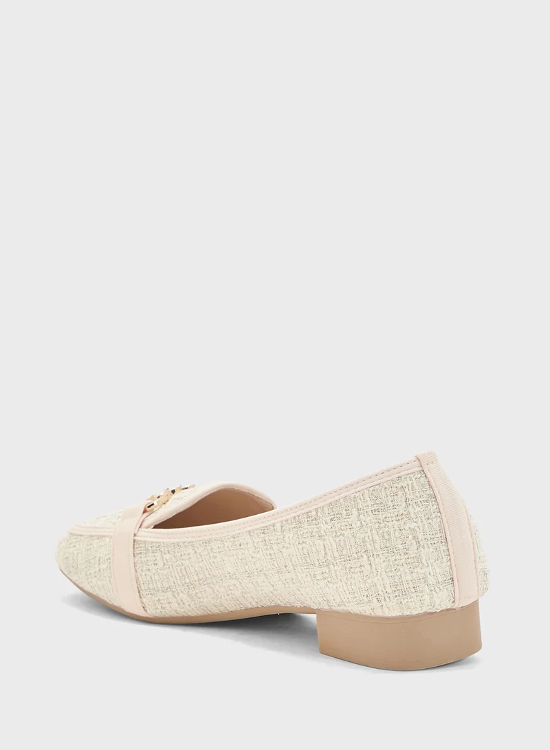Pink Step Tweed Loafer