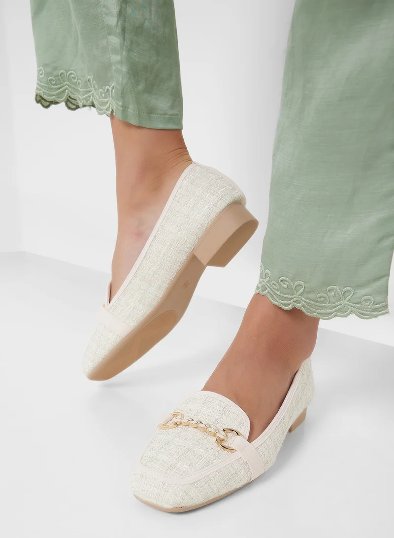 Pink Step Tweed Loafer
