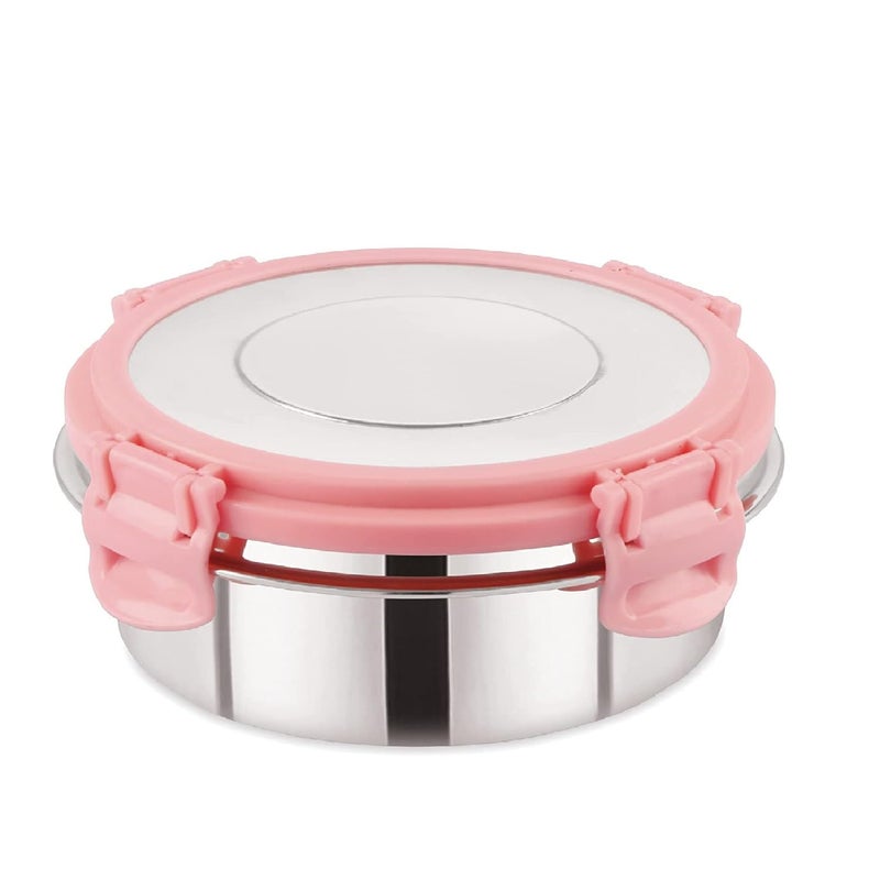 Foliam Leak Proof Click and Seal Lock Stainless Steel StorageAir Tight Tiffin ContainerLunch Container 500ml SS LID - Image 3