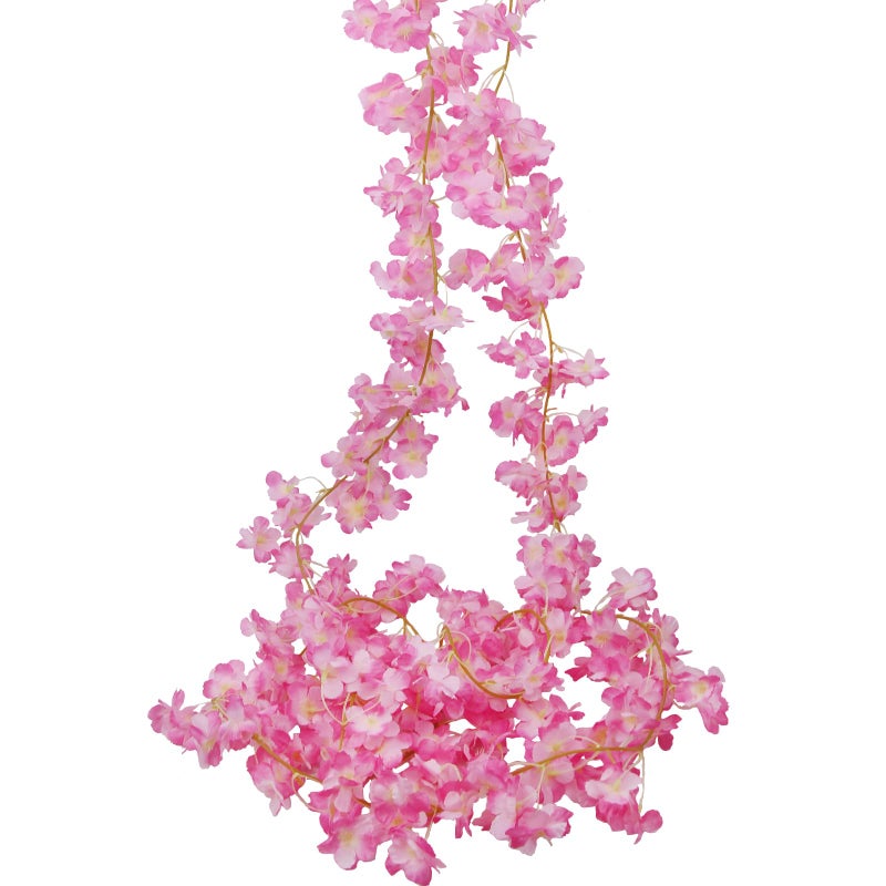 CITYES 2PCS Artificial Cherry Blossom Vine Light Pink - Image 1