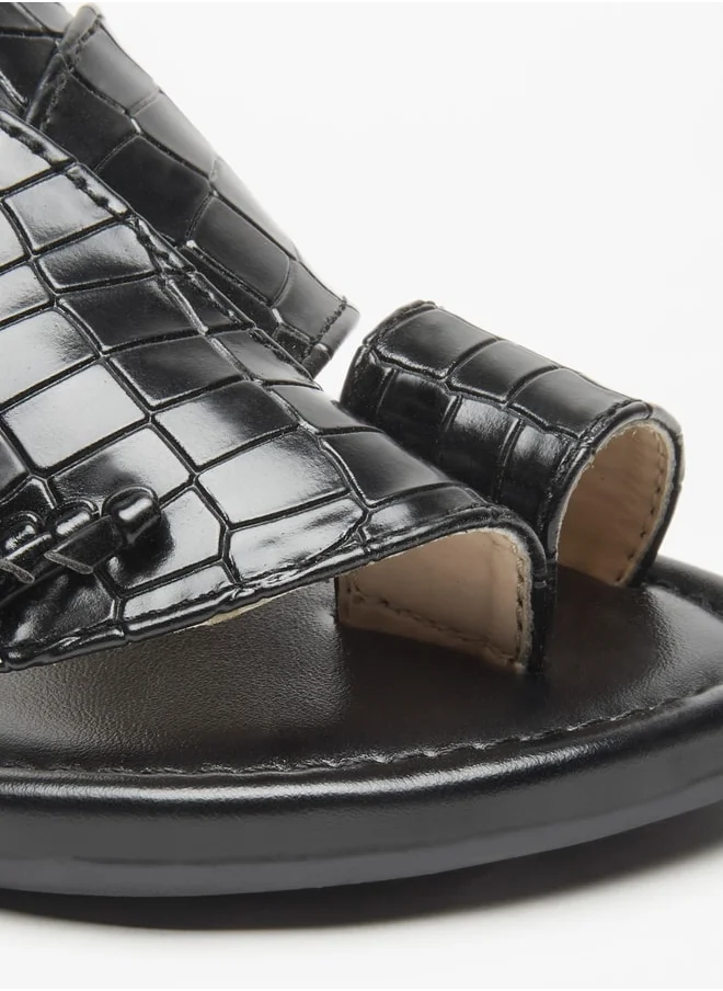 Al Waha Boys Textured Slip-On Arabic Sandals