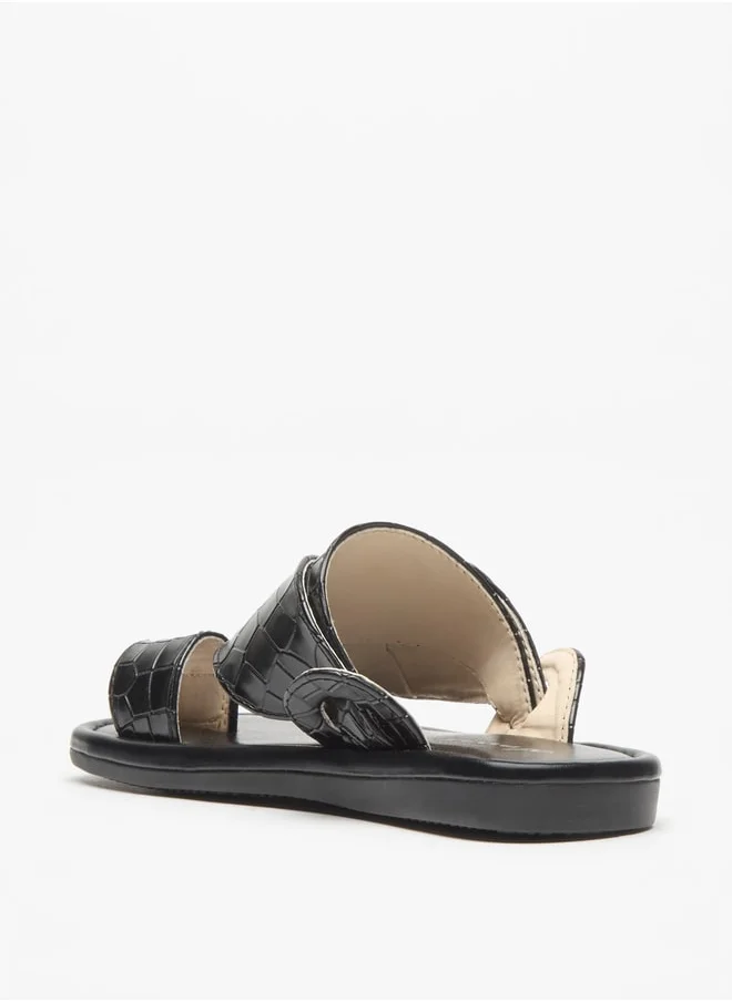 Al Waha Boys Textured Slip-On Arabic Sandals