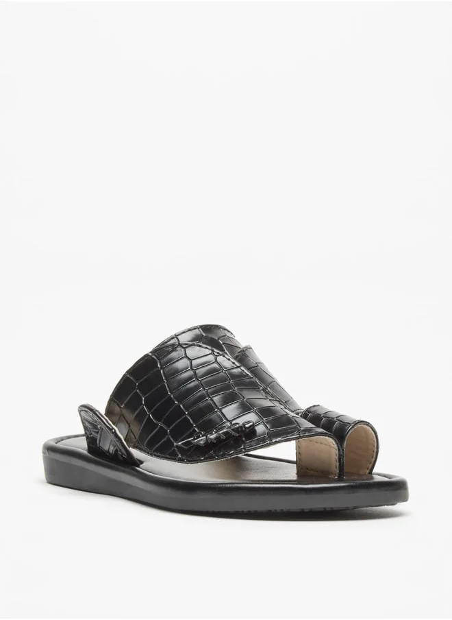 Al Waha Boys Textured Slip-On Arabic Sandals