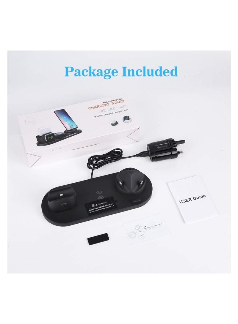إلترازون 6 in 1 Wireless Fast Charging Stand for Apple Watch/AirPods/iPhone/ Samsung - Image 3