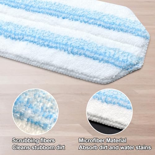GFRED Mop Pads Replacements Compatible with O Cedar H2prO Flat Mop System Microfiber Mop Replacement Heads for O-Cedar/Vileda H2prO Flat Floor Mop, Washable & Reusable Pad Refills for Deep Cleaning, 4 Pack - Image 2