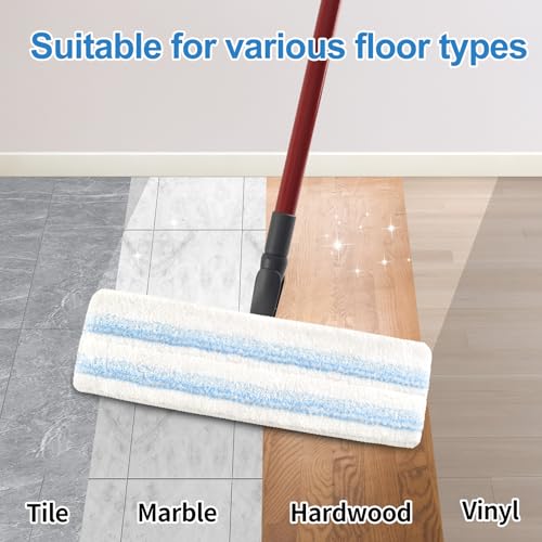GFRED Mop Pads Replacements Compatible with O Cedar H2prO Flat Mop System Microfiber Mop Replacement Heads for O-Cedar/Vileda H2prO Flat Floor Mop, Washable & Reusable Pad Refills for Deep Cleaning, 4 Pack - Image 5