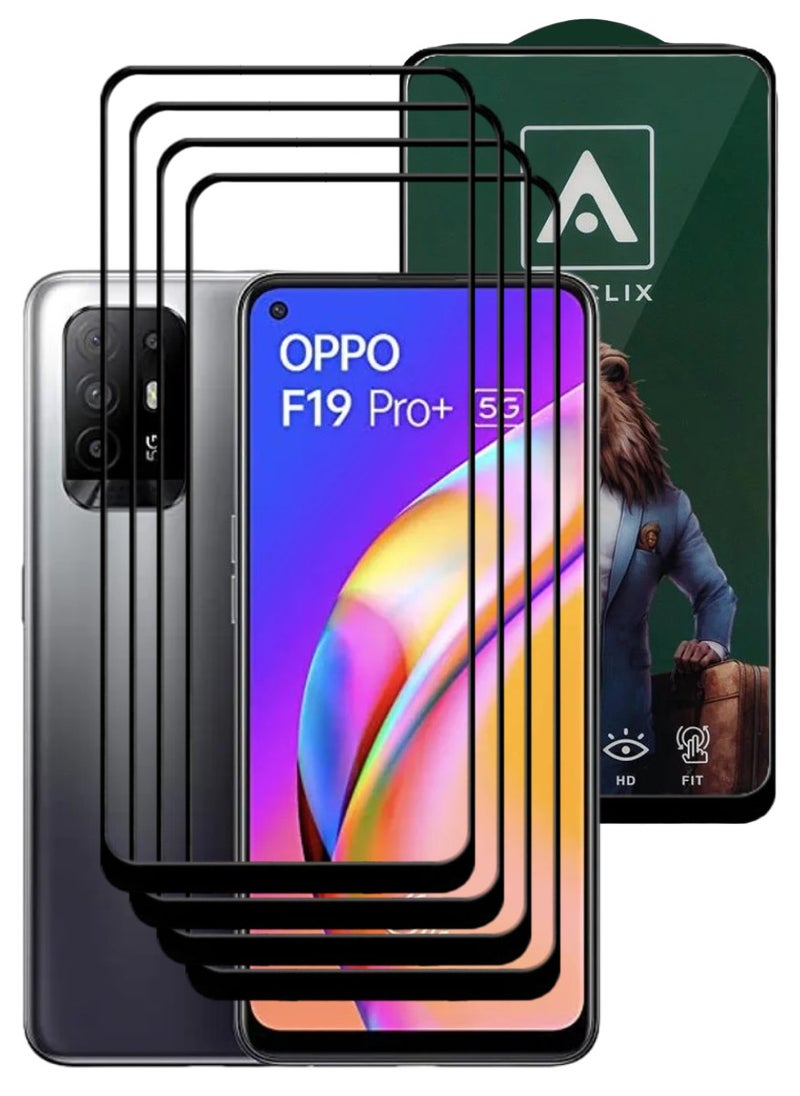 ACLIX 4 Pieces Antistatic ESD Dustproof Premium Quality High Definition Tempered Glass Screen Protector Designed For Oppo F19 Pro+ 5G - Image 1