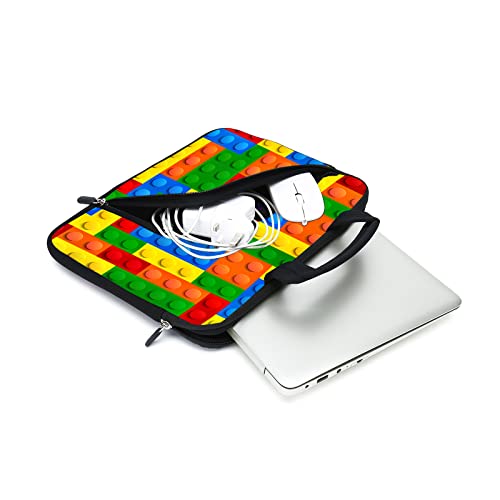 AMARY Laptop Sleeve 14"-15.6" Chromebook Case Ultrabook Case Notebook Sleeve PC Messenger Bag Tablet Case Neoprene Handle Sleeve for Men Women (Puzzle) - Image 4