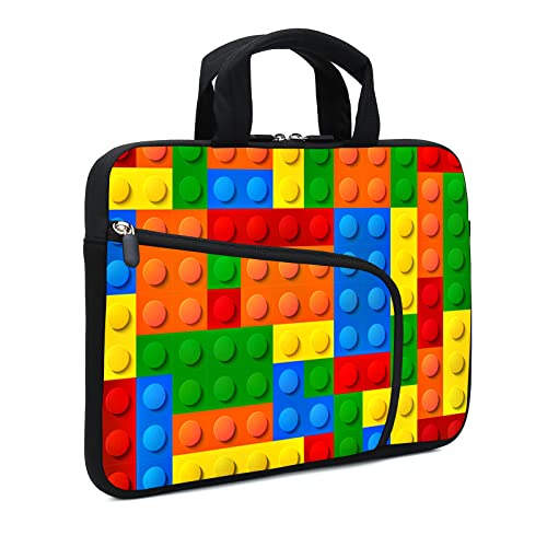 AMARY Laptop Sleeve 14"-15.6" Chromebook Case Ultrabook Case Notebook Sleeve PC Messenger Bag Tablet Case Neoprene Handle Sleeve for Men Women (Puzzle) - Image 1