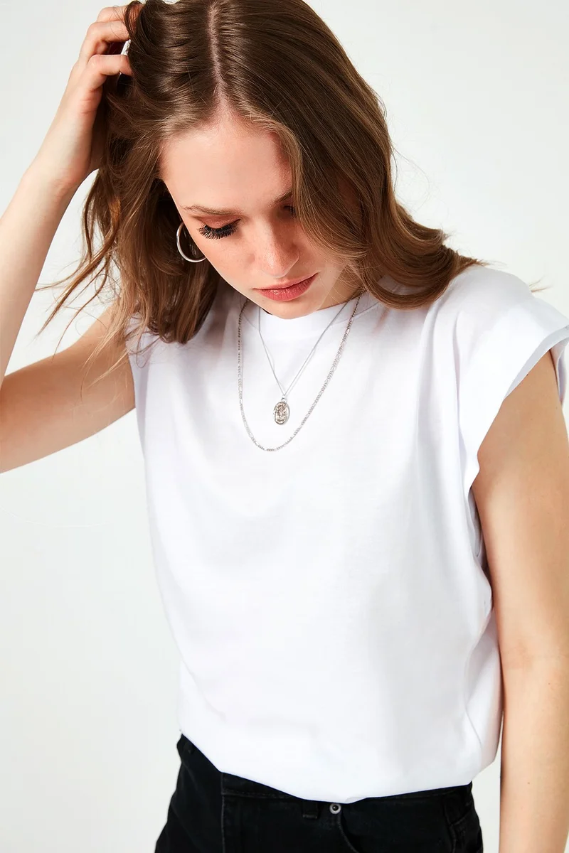 Lela Crew Neck Cotton Tshirt Women's Tshirt 5864019